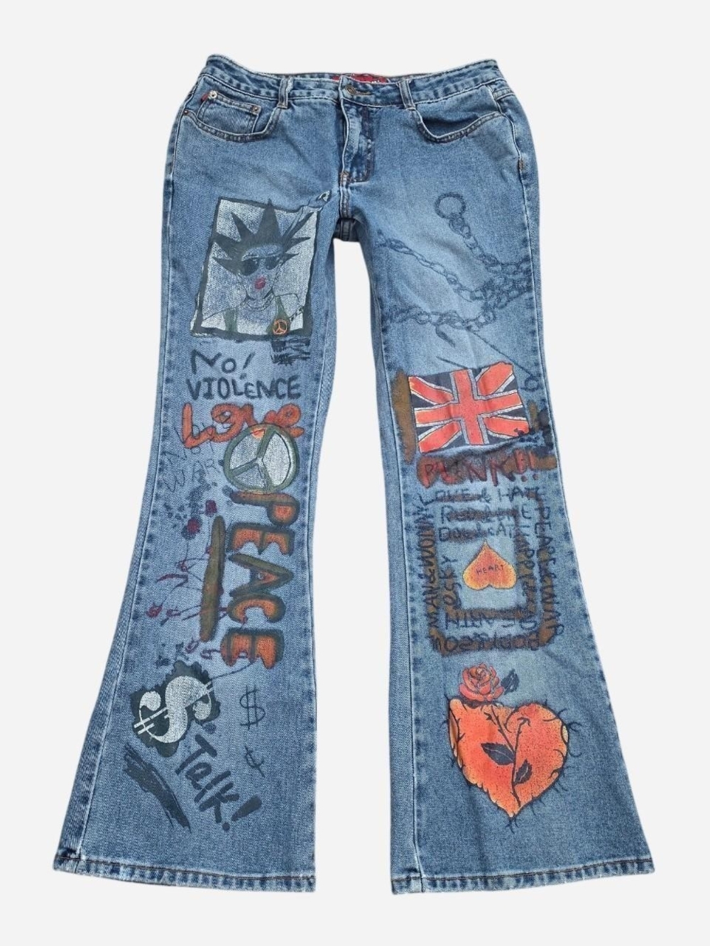 Zana Di Flared Graphic Jeans